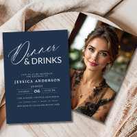 Elegante formele Navy Blue Dinner Party Foto