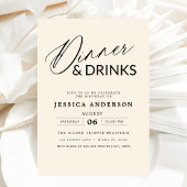 Elegante formele neutrale crème ivoor diner partij kaart