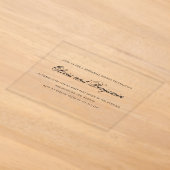 Elegante formele repetitiedinerkaart van doorzicht acryl uitnodigingen (Laagn)