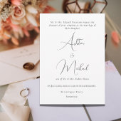 Elegante formele tijdloze moderne minimalistische kaart