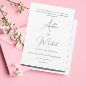 Elegante formele tijdloze moderne minimalistische kaart