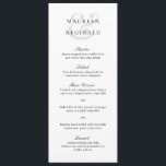 Elegante formele traditionele trouwpartij met ampe menu<br><div class="desc">Elegant zwart-wit trouwmenu met een eenvoudig en minimaal ontwerp met een grote ampersand achter de namen van de bruid en bruidegom in een traditioneel schreeflettertype.  Een klassieke keuze die perfect is voor een formele bruiloft.</div>