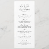 Elegante formele traditionele trouwpartij met ampe menu (Voorkant)