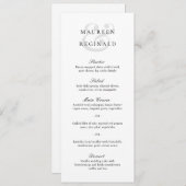 Elegante formele traditionele trouwpartij met ampe menu (Voorkant / Achterkant)