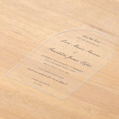 Elegante formele trouwerij save the date acryl uitnodigingen (Laagn)