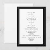 Elegante formele trouwfeest beide sets ouders Z/W Kaart (Voorkant / Achterkant)