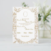 Elegante formele uitnodiging voor het verlovingsfe (Staand voorkant)
