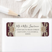 Elegante Formele Victoriaans Bourgogne en gouden b Etiket (Insitu)