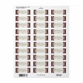 Elegante Formele Victoriaans Bourgogne en gouden b Etiket (Full Sheet)