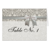 Elegante formele witte damast kant brokaat (Voorkant Horizontaal)