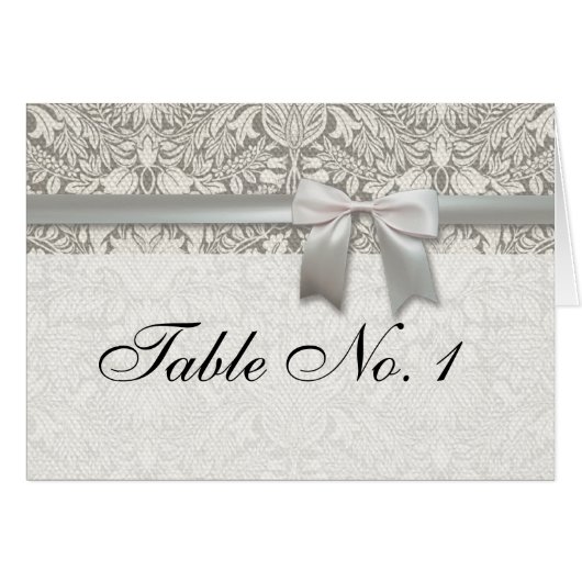 Elegante formele witte damast kant brokaat (Voorkant Horizontaal)