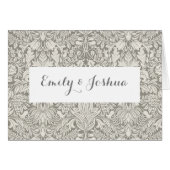 Elegante formele witte damast kant brokaat (Voorkant Horizontaal)