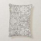 Elegante formele witte damast kant brokaat accent kussen (Achterkant (Verticaal))