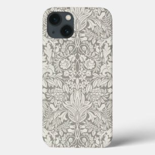 Elegante formele witte damast kant brokaat iPhone 13 hoesje