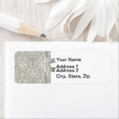 Elegante formele witte damast kant brokaat etiket (Insitu)