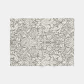 Elegante formele witte damast kant brokaat fleece deken (Voorkant (Horizontaal))