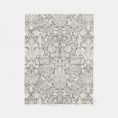 Elegante formele witte damast kant brokaat fleece deken (Voorkant)