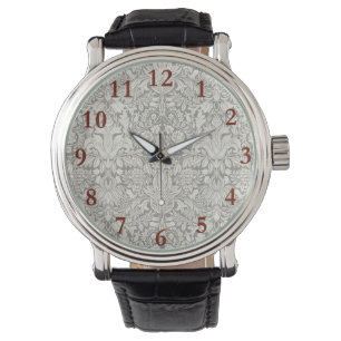 Elegante formele witte damast kant brokaat horloge
