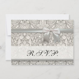 elegante formele witte damast kant brokaat kaart