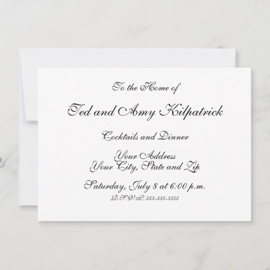 Elegante formele witte damast kant brokaat kaart (Achterkant)