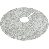 Elegante formele witte damast kant brokaat kerstboom rok (Gekanteld)