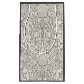 Elegante formele witte damast kant brokaat klein cadeauzakje (Voorkant)