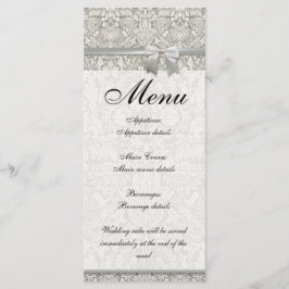 elegante formele witte damast kant brokaat menu