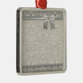 Elegante formele witte damast kant brokaat metalen ornament (Rechts)