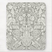 Elegante formele witte damast kant brokaat muismat (Voorkant)