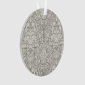 Elegante formele witte damast kant brokaat ornament (voorkant)