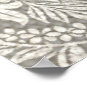 Elegante formele witte damast kant brokaat poster (Hoek)