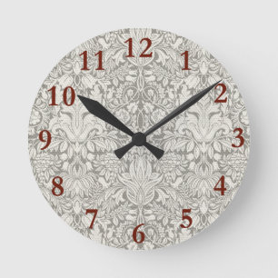 Elegante formele witte damast kant brokaat ronde klok