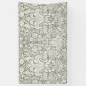 Elegante formele witte damast kant brokaat spandoek (Verticaal)