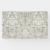 Elegante formele witte damast kant brokaat spandoek (Horizontaal)