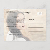 Elegante foto | 2016 Uitnodiging voor afstudeerfee (Achterkant)