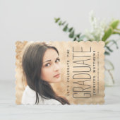 Elegante foto | 2016 Uitnodiging voor afstudeerfee (Staand voorkant)