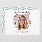 Elegante foto 2025 afstudeerfeest kaart (Voorkant / Achterkant)