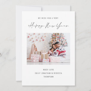 Elegante foto 2025 Kalender Gelukkig Nieuwjaar Feestdagenkaart
