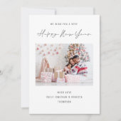 Elegante foto 2026 Kalender Gelukkig Nieuwjaar Feestdagenkaart (Voorkant)