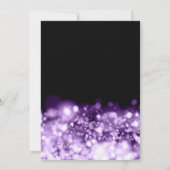 Elegante foto 60e verjaardag Paarse Midnight Glam Kaart (Achterkant)