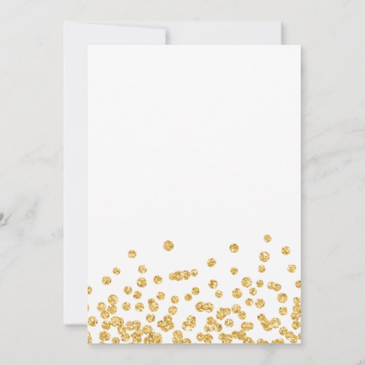 Elegante foto 70ste verjaardag Gouden Confetti Kaart (Achterkant)