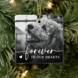 Elegante foto-aandenken voor huisdierenhond  keramisch ornament