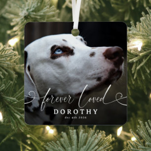 Elegante foto-aandenken voor huisdierhond Kerstmis Metalen Ornament