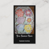 Elegante Foto Aangepaste Cookies Bakkerij Aangepas Visitekaartje (Voorkant)