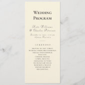 Elegante Foto Aangepaste Qrcode Bruiloft Programma (Voorkant)