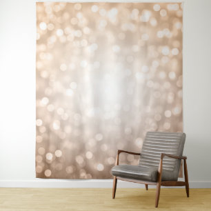 Elegante foto-achtergrond roze gouden bokeh-lichtj wandkleed