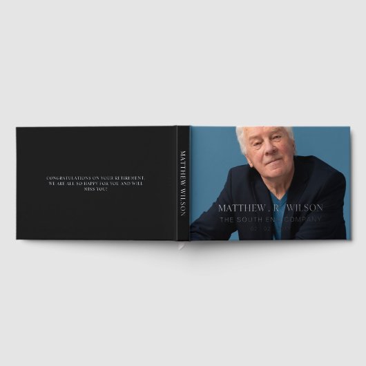 Elegante foto Afscheid Verlaten Partij Pensioen Gastenboek (Volledig)