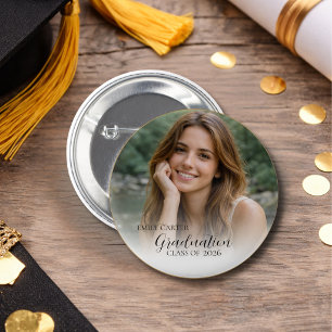 Elegante Foto Afsluiting Klas van 2026 Ronde Button 5,7 Cm