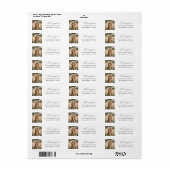 Elegante Foto Afstudeerfeest Etiket (Full Sheet)