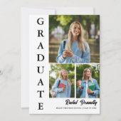 Elegante foto afstudeerfeest kaart (Voorkant)